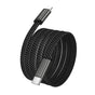 Cablu USB-C la Lightning Borofone Peace BX124, 30W, Nylon Braided, 1m, Negru