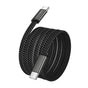 Cablu USB-C la USB-C Borofone Peace BX124, 60W, Nylon Braided, 1m, Negru