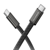 Cablu USB-C la USB-C Borofone Peace BX124, 60W, Nylon Braided, 1m, Negru