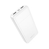 Baterie externă Borofone BJ88A Clever, 20000mAh, 2x USB-A, USB-C, Micro-USB, indicator LED, Albă