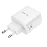 Încărcător priza Borofone Fuente BN33, USB-C, PD 40W, GaN, Alb
