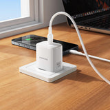 Încărcător priza Borofone Fuente BN33, USB-C, PD 40W, GaN, Alb