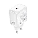 Încărcător priza Borofone Fuente BN33, USB-C, PD 40W, GaN, Alb