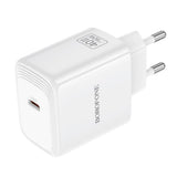 Încărcător priza Borofone Fuente BN33, USB-C, PD 40W, GaN, Alb