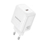 Încărcător priza Borofone Fuente BN33, USB-C, PD 40W, GaN, Alb