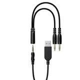 Căști gaming cu fir Acefast H16, Hi-Fi Audio, Dual-Interface, RGB, Microfon flexibil, 2m, Negre