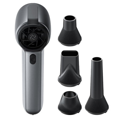 Ventilator portabil Acefast YF3, 3 trepte de viteza, 4 duze, 110000 rpm, 2500 mAh, indicator LED, Type-C, 220 g, Gri