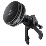 Suport auto cu încărcare wireless Acefast D66, Qi2, 25W, MagCharge, ventilator integrat, prindere grila ventilație, Negru