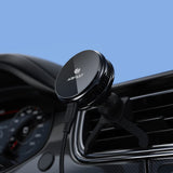 Suport auto cu încărcare wireless Acefast D66, Qi2, 25W, MagCharge, ventilator integrat, prindere grila ventilație, Negru