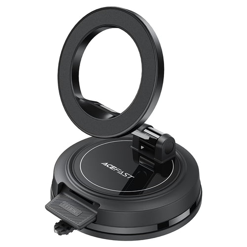 Suport auto magnetic pentru bord, Acefast D70, cu ventuza, blocare sigura, universal, Negru