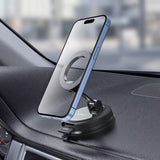 Suport auto magnetic pentru bord, Acefast D70, cu ventuza, blocare sigura, universal, Negru