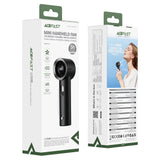 Ventilator portabil Acefast YF1, 100 trepte viteză, 19500 rpm, 1800 mAh, afișaj LED digital, USB-C, Negru