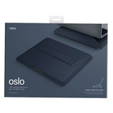 Geantă Laptop UNIQ Oslo, până la 14 , cu Suport Pliabil, Bleumarin