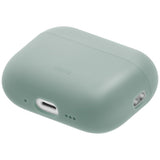 Husă pentru AirPods Pro 3, UNIQ Lino Hybrid Liquid Silicon, Verde mentă
