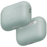 Husă pentru AirPods Pro 3, UNIQ Lino Hybrid Liquid Silicon, Verde mentă