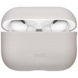 Husă pentru AirPods Pro 3, UNIQ Lino Hybrid Liquid Silicon, Bej