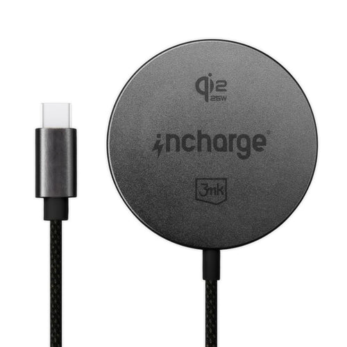 Încărcător wireless 3mk InCharge Align, MagSafe, Qi2.2, 25W, Negru