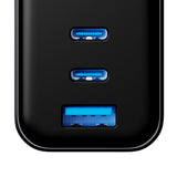 Încărcător 3mk InCharge Lumin, display TFT, 2x USB-C, 1x USB-A, 67W GaN, QC 4+ PPS, Negru