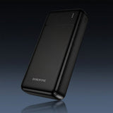 Baterie externă Borofone BJ88A Clever, 20000mAh, 2x USB-A, USB-C, Micro-USB, indicator LED, Albă
