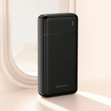 Baterie externă Borofone BJ88A Clever, 20000mAh, 2x USB-A, USB-C, Micro-USB, indicator LED, Albă
