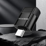 Adaptor OTG Borofone BV18, Type-C (M) la USB 3.0 (F), Incarcare si Transfer Date, Plug&Play, 4A, Negru