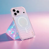 Husă pentru iPhone 17 Pro Max, UNIQ Coehl MagClick, Roz irizat