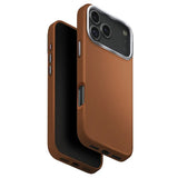 Husă pentru iPhone 17 Pro Max, UNIQ Lyden Leatherette MagClick, Maro
