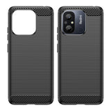 Husa pentru Xiaomi Redmi 12C, Techsuit Carbon Silicone, negru
