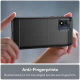 Husa pentru Motorola Moto E13, Techsuit Carbon Silicone, albastru