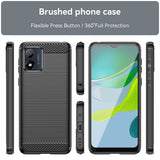 Husa pentru Motorola Moto E13, Techsuit Carbon Silicone, albastru