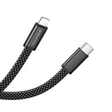 Cablu USB-C la Lightning Borofone Peace BX124, 30W, Nylon Braided, 1m, Negru