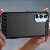 Husa pentru Samsung Galaxy A54, Techsuit Carbon Silicone, albastru