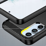 Husa pentru Samsung Galaxy A54, Techsuit Carbon Silicone, albastru
