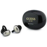 Căști wireless Guess Metallic Finish Electroplated Parts Classic, Bluetooth 5.4, 300mAh, Negre