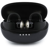 Căști wireless Guess Metallic Finish Electroplated Parts Classic, Bluetooth 5.4, 300mAh, Negre