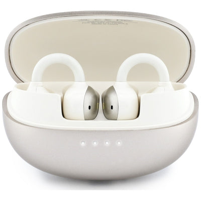 Căști wireless Guess Metalic Finish Electroplated Parts Classic, Bluetooth 5.4, 300mAh, Aurii