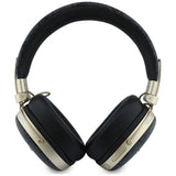Căști wireless Guess Metal 4G Script Logo, Bluetooth, ENC Technology, Over-Ear, Eco Leather, Negre
