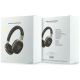 Căști wireless Guess Grained Triangle Logo, Bluetooth, ENC, Over-ear, Piele ecologică, Maro