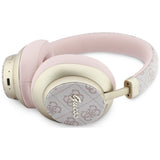 Căști Guess 4G Gold Script Metal, Bluetooth 5.4, Microfon integrat, ENC, 300mAh, Roz