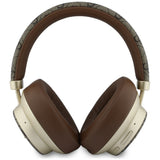 Căști Guess 4G Gold Script Metal, Bluetooth 5.4, Microfon integrat, ENC, 300mAh, Maro