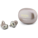 Căști wireless Guess Metalic Finish Electroplated Parts Classic, Bluetooth 5.4, 300mAh, Roz