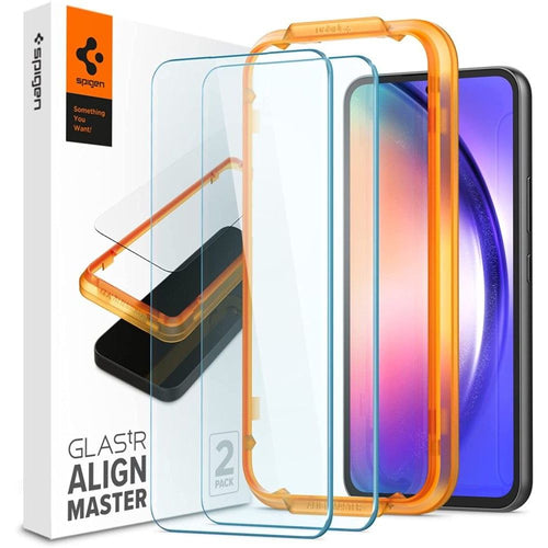 Folie de protectie pentru Samsung Galaxy A54, Spigen (2 pack) Glas.tR Align Master (AGL05966)