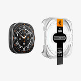 Folie pentru Samsung Galaxy Watch Ultra 2, Spigen Glas.tR EZ Fit, set 2 bucăți, Transparentă