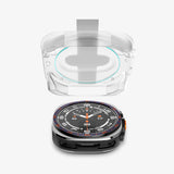 Folie pentru Samsung Galaxy Watch Ultra 2, Spigen Glas.tR EZ Fit, set 2 bucăți, Transparentă