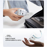 Încărcător Cuktech AD653W cu Cablu USB-C Retractabil, USB-C, USB, 67W, GaN, 0.7m, Alb