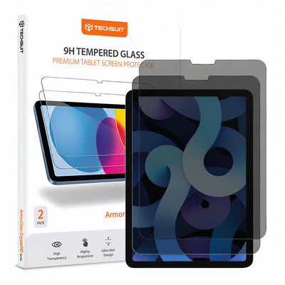 Folie tableta pentru iPad Pro 11 2018 / Air 4 / Air 5 / iPad 11 2020 2022, Techsuit ArmorGlass CrystalHD, Privacy, set 2 bucati