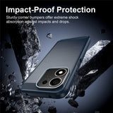 Husă pentru Honor 600 Smart, Techsuit Carbon Silicone, Albastră