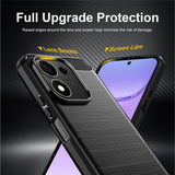 Husă pentru Honor 600 Smart, Techsuit Carbon Silicone, Neagră