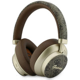 Căști Guess 4G Gold Script Metal, Bluetooth 5.4, Microfon integrat, ENC, 300mAh, Maro
