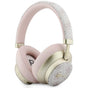 Căști Guess 4G Gold Script Metal, Bluetooth 5.4, Microfon integrat, ENC, 300mAh, Roz